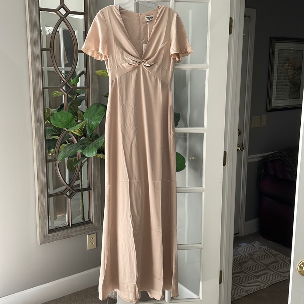 Show Me Your MUMU Rome Twist Gown in Champagne